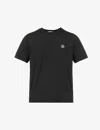 Stone Island Short-sleeve T-shirt With Compass Patch Black In Black
