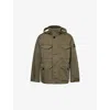 Stone Island Mens  Drawstring-hood Regular-fit Cotton Jacket In Military Green