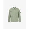 Stone Island Mens Musk Brand-badge Patch-pockets Stretch-cotton Overshirt In Musk