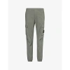 Stone Island Mens Musk Logo-badge Tapered-leg Stretch-cotton Cargo Trousers