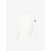 Stone Island Turtleneck Ribbed Wool Sweater In Beige