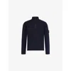 Stone Island Mens Navy Blue Vanise Brand-badge Wool-blend Knitted Pullover In Blue