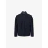 Stone Island Mens Navy Blue Wrinkled Corduroy Cotton-blend Shirt In Blue
