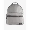 Stone Island Mens Pearl Grey Brand-patch Shell Backpack In Gray