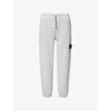 Stone Island Mens Compass Badge Tapered-leg Cotton Jogging Bottoms Pearl Grey In Pearl Grey