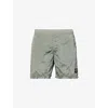 Stone Island Fern Green Shorts With Logo In Sage