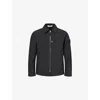 Stone Island Mens Black Soft-shell Pointed-collar Jacket In Black