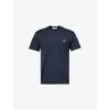 Stone Island Logo Patch Crewneck T-shirt In Blue