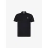 Stone Island Mens Black Brand-patch Regular-fit Stretch-cotton Polo Shirt Xl In Black