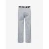 Stone Island Marina Wide-leg Belted Pleated Cotton-blend Gabardine Trousers In Blue