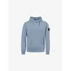 Stone Island Mens Dark Blue Kangaroo-pocket Brand-badge Cotton-jersey Hoody In Dark Blue