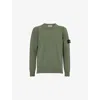 Stone Island Mens Knitted Logo Patch Sweatshirt In Green