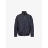 Stone Island Mens  Stand-collar Brand-badge Regular-fit Shell Jacket In Navy Blue