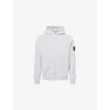 Stone Island Mens Pearl Grey Two-slip-pockets Brand-patch Cotton-jersey Hoody Xxl In Pearl Grey