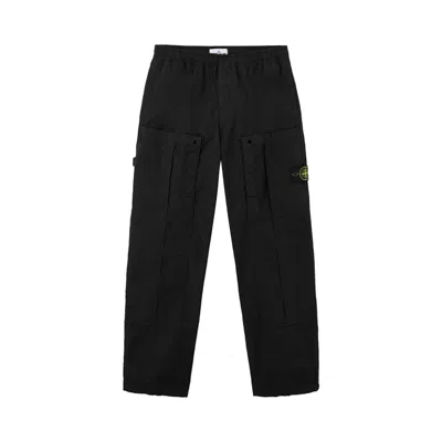 Pre-owned Stone Island Mercerized Organic Cotton Ripstop Pants 'black' | Men's Size 32