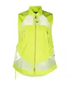 Stone Island Mesh-panel Vest In Yellow