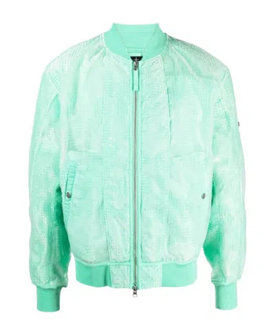 Stone Island Mesh-panel Bomber Jacket In Multi