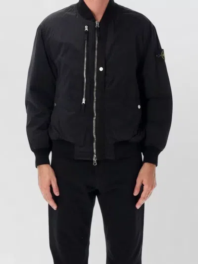 Stone Island Metal Coat Econyl Regenerated Nylon In Black