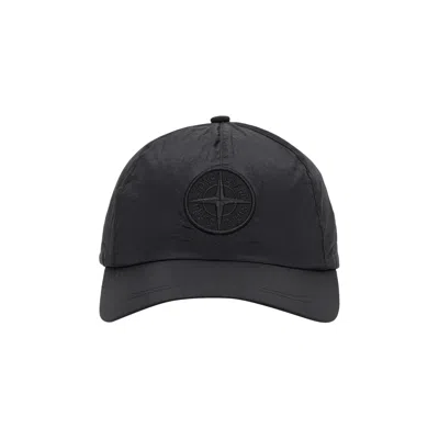 Pre-owned Stone Island Metal Logo Cap 'black' | Men's Size M