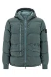 Stone Island Metal Nylon Down Jacket In Green
