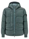 Stone Island Metal Nylon Down Jacket In Green