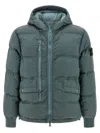 Stone Island Metal Nylon Down Jacket In Green