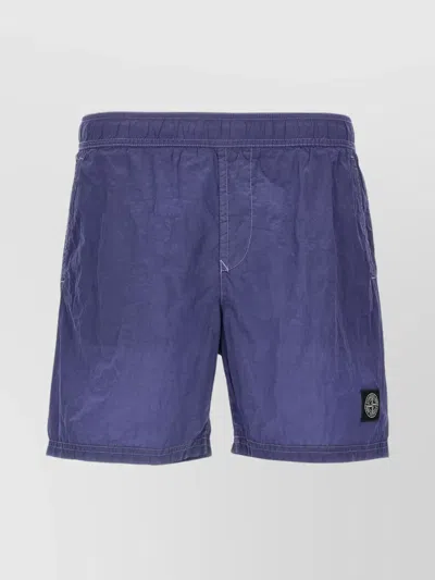 Stone Island Lavander Nylon Metal Swim Trunks In Purple