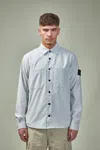 Stone Island Regular Fit Corduroy Overshirt In Blue