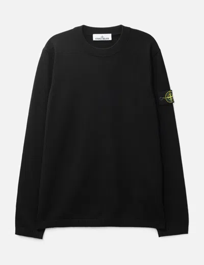 Stone Island Men Black Crew Neck Logo Patch Sweater, 3xl Luxury Sweaters & Knitwear For Men Darveys