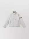 Stone Island Micro Twill Eyelet Collar Jacket In White