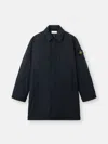 Stone Island Quilted Twill Jacket With Double Pockets In Black