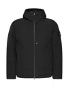 Stone Island Padded Jacket With Hood And Drip-proof In Black