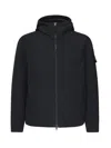 Stone Island Soft Shell-r Padded Jacket In Black