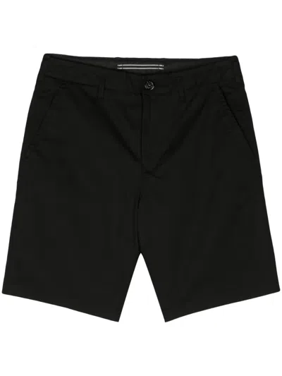 Stone Island Mid-rise Bermuda Shorts In Black