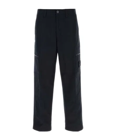 STONE ISLAND STONE ISLAND MID-RISE COMPASS-BADGE WIDE-LEG TROUSERS