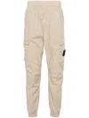 Stone Island Mid-rise Tapered-leg Cargo Trousers In Neutrals