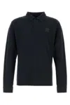 Stone Island Navy 2200011 Long Sleeve Cotton Jersey Polo In Navy