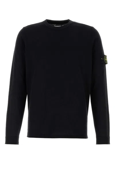 STONE ISLAND MIDNIGHT BLUE COTTON SWEATER