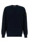 Stone Island Midnight Blue Wool Blend Sweater In Navy