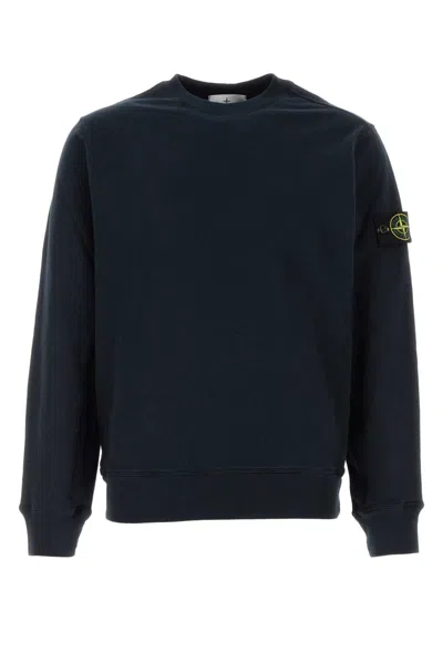 Stone Island Midnight Blue Cotton Sweatshirt