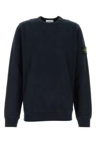 STONE ISLAND MIDNIGHT BLUE COTTON SWEATSHIRT