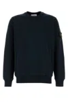 Stone Island Midnight Blue Cotton Sweatshirt In Black
