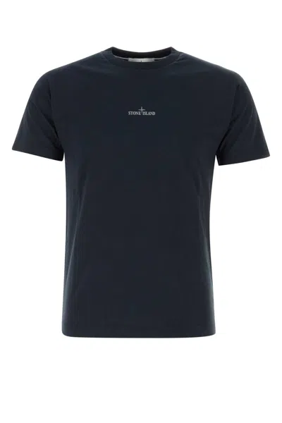 STONE ISLAND MIDNIGHT BLUE COTTON T-SHIRT