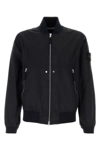 Stone Island Midnight Blue Nylon Bomber Jacket