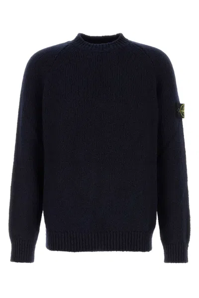 STONE ISLAND MIDNIGHT BLUE RIBBED SWEATER