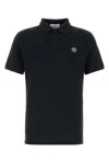Stone Island Mens Black Brand-patch Regular-fit Stretch-cotton Polo Shirt Xl In Black