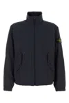 Stone Island Stretch Polyester Jacket Elastic Cuffs High Collar In Multi