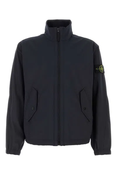 STONE ISLAND MIDNIGHT BLUE STRETCH POLYESTER JACKET