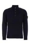 STONE ISLAND MIDNIGHT BLUE WOOL BLEND SWEATER