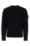 Stone Island Midnight Blue Wool Blend Sweater In Navyblue